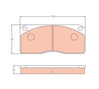 TRW GDB5056 Brake Pad Set, disc brake for FORD,VOLVO