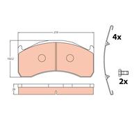 TRW GDB5089 Brake Pad Set, disc brake for VOLVO