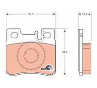 TRW GDB987 Brake pad set