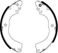 Brake shoes GS8918 TRW for MITSUBISHI MIRAGE / SPACE STAR VI Hatchback