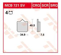 Trw Hyper-carbon Racing Aprilia Rsv 1000 Mille 01 Front Brake Pads