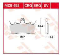 Trw Hyper-carbon Racing Kawasaki Zrx 1100 00 Front Brake Pads