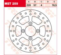 Trw Round Mbk Doodo 125 03 Front Brake Disc Silver
