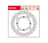 TRW Lucas Brake disc MST320EC in cross-design
