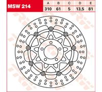 Motorcycle Brake Disc 310mm MSW214 TRW Set Genuine Top Quality Guaranteed New
