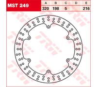 TRW Lucas Brake Discs MST249,DIAM.320MM,FIXED