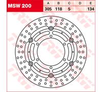 TRW Lucas Brake Discs MSW200,DIAM.305MM,FLOAT.