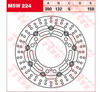 TRW Lucas Brake Discs MSW224,DIAM.300MM,FLOAT.