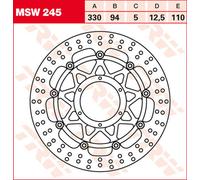 TRW Lucas Brake Discs MSW245, FLOATING
