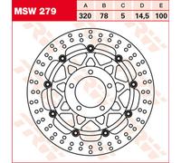 TRW Lucas Brake Discs MSW279, SCHWIMMEND