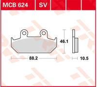 TRW Lucas Brake lining MCB624