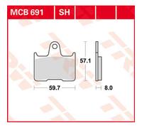 TRW MCB691 Brake pad set