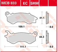 TRW Lucas Brake lining MCB833