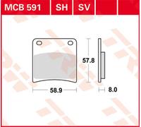 TRW Lucas Brake pad MCB591