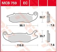 TRW Lucas Brake pad MCB759