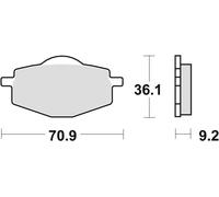 TRW LUCAS BRAKE PADS KH101 ORGANIC YAMAHA TDR 50 88-02, DT 80 85-97, DT 125 82-0