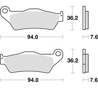 TRW LUCAS BRAKE PADS KH181 SINTER OFFROAD PERFORMANCE BMW R 1200HP2 04-10 R-NINE