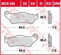 TRW LUCAS BRAKE PADS KH181 SINTER STREET BMW R 1200 HP2 04-10 R-NINE T '13-, K 1