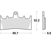 TRW LUCAS BRAKE PADS KH188 ORGANIC KAWASAKI ZX9R 96-01, ZRX 1100 / 1200 96-06, V