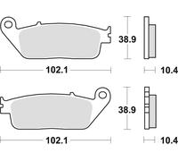 TRW LUCAS BRAKE PADS KH196 SINTER STREET HONDA CBR 1000F 90-92, ST 1100 90-95, Y