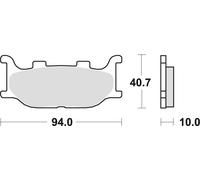 TRW LUCAS BRAKE PADS KH199 SINTER STREET YAMAHA XV/XVS 125 97-04, FZ6 04-10, XJ6