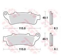 Motorcycle Brake Pads Set Front MCB704SV TRW Sinter Street Genuine Top Quality