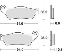 TRW LUCAS BRAKE PADS KH363 ORGANIC BMW R1100GS/R/RT/S 99-05 R1150GS/ADV/R/RS/RT