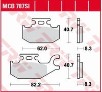 TRW LUCAS BRAKE PADS KH413 SINTER OFFROAD SUZUKI LTA / LTF 400 08-, LTA 450 06-1