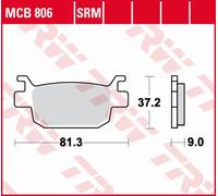 TRW LUCAS BRAKE PADS KH415 SINTER HONDA SILVER WING 125 07-13, REAR