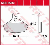 TRW LUCAS BRAKE PADS KH468 SINTER OFFROAD CAN-AM DS. 450 08-15, FRONT (PROMOTION