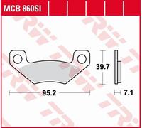 TRW LUCAS BRAKE PADS KH468 SINTER OFFROAD CAN-AM DS 450 08-15, REAR (PROMOTION)