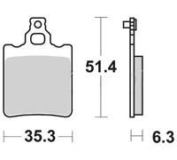 TRW LUCAS BRAKE PADS KH60 KH337 ORGANIC APRILIA RS 50 95-10, RX 50 91-03, TUAREG