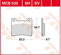 TRW Lucas MCB530SH sintered brake pads