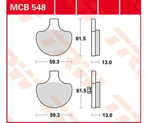TRW Lucas MCB548 brake pad