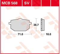 TRW Brake Pad Sintered MCB568SV Fits Yamaha XT 600 1985-1991