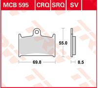 Trw Allround Organic Standard Indian Chief 111 Abs Classic 17 Front Brake Pads Black