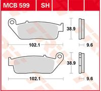 TRW Lucas MCB599SH sintered brake pads