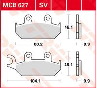 TRW Lucas MCB627 brake pad
