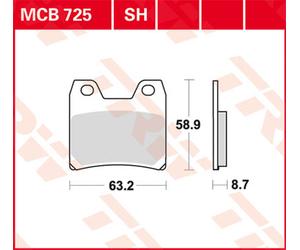 TRW Lucas MCB725SH sintered brake pads