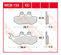 Trw Allround Organic Standard Ajp Pr3 125 Supermoto 12 Brake Pads Black