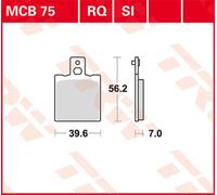 Trw Mcb75 Brake Pads Silver
