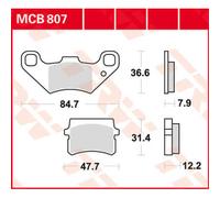 TRW Lucas MCB807 brake pad