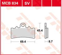 TRW Lucas MCB834SV sintered brake pads