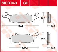Trw Mcb843 Brake Pads Silver