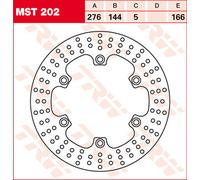 TRW Lucas MST202 brake disc rigid