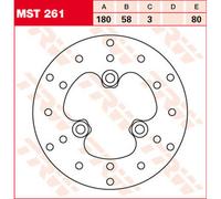 TRW Lucas MST261 brake disc rigid