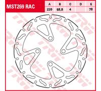 TRW Lucas MST269RAC brake disc rigid