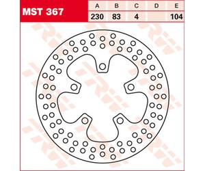 TRW Lucas MST367 brake disc rigid