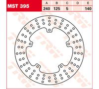 TRW Lucas MST395 brake disc rigid
