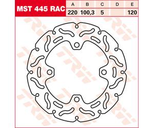 TRW Lucas MST445RAC brake disc rigid